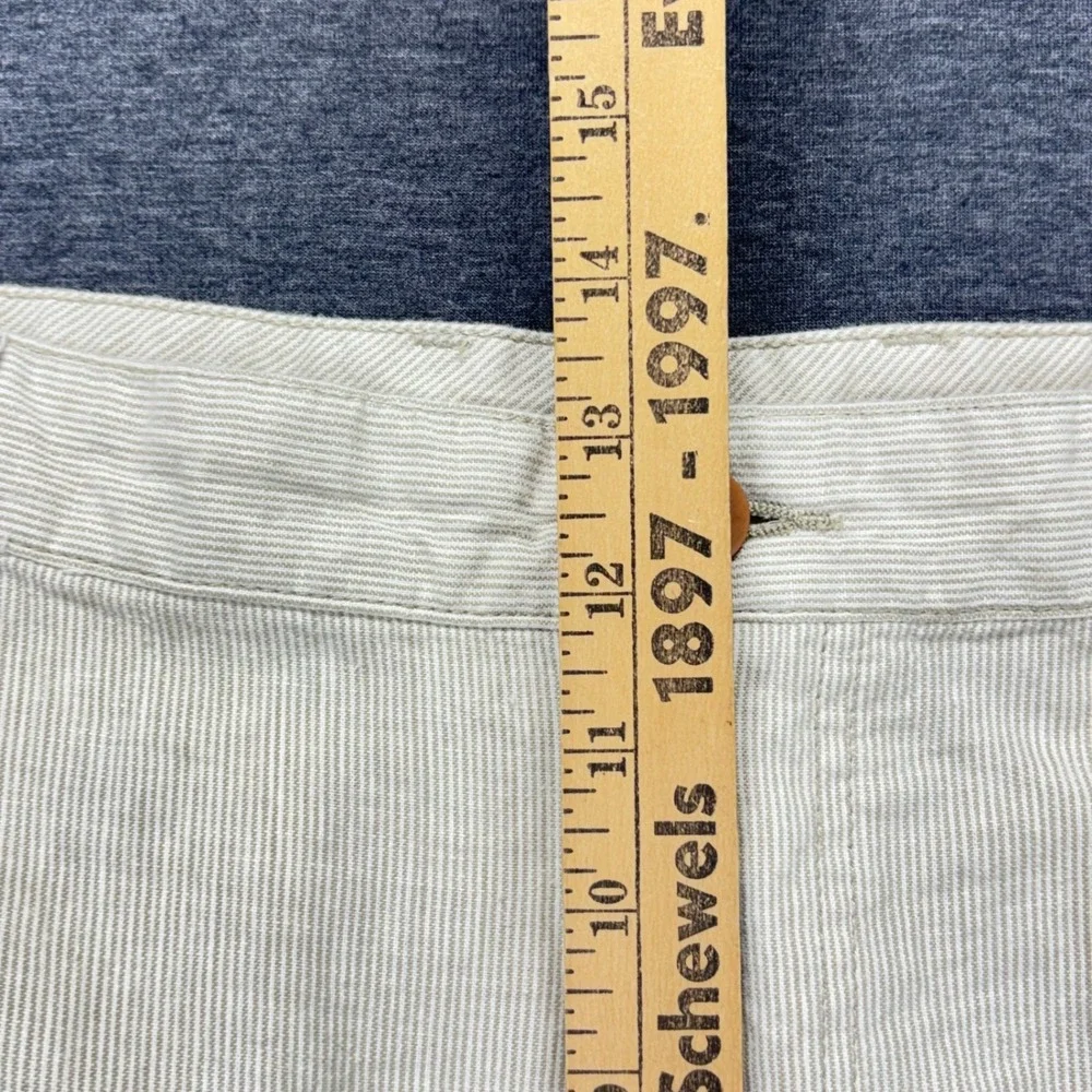 Tommy Bahama Shorts Mens 44 Linen Cotton Striped Casual‎ 11in Inseam Beige Beach